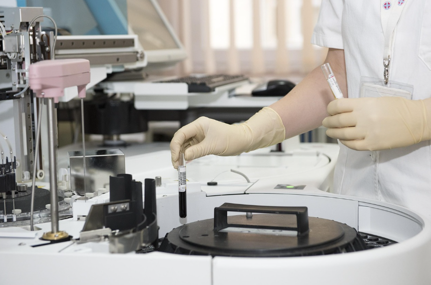 Laboratory, Test tubes, Healthcare worker image