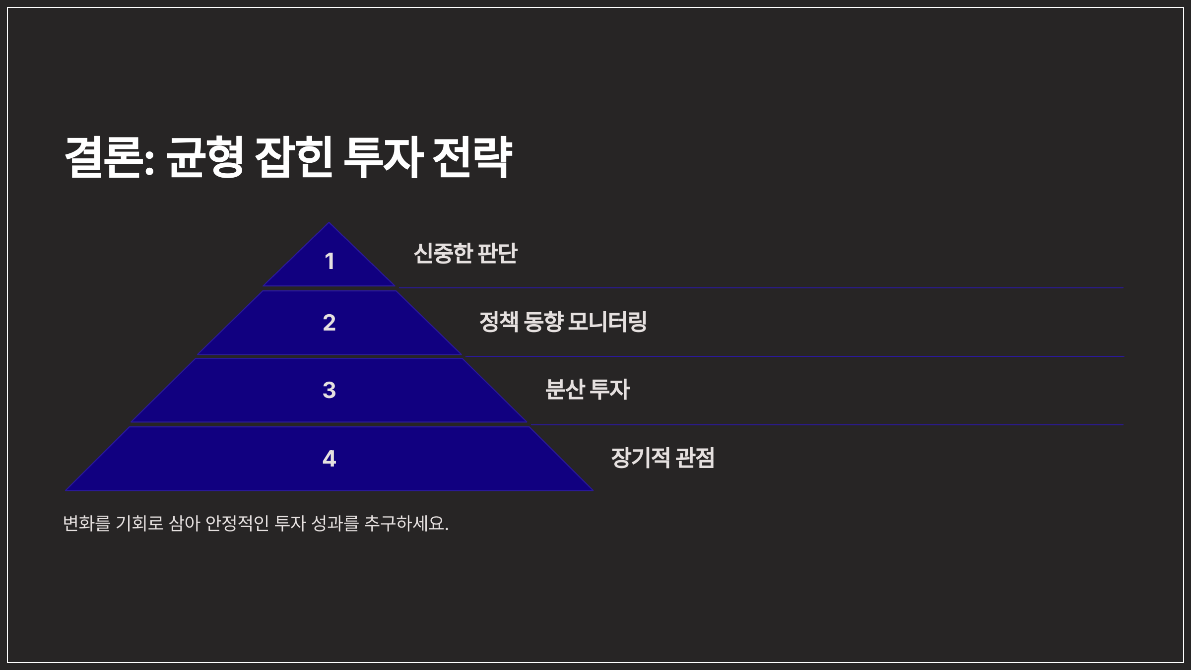 결론: 균형 잡힌 투자 전략