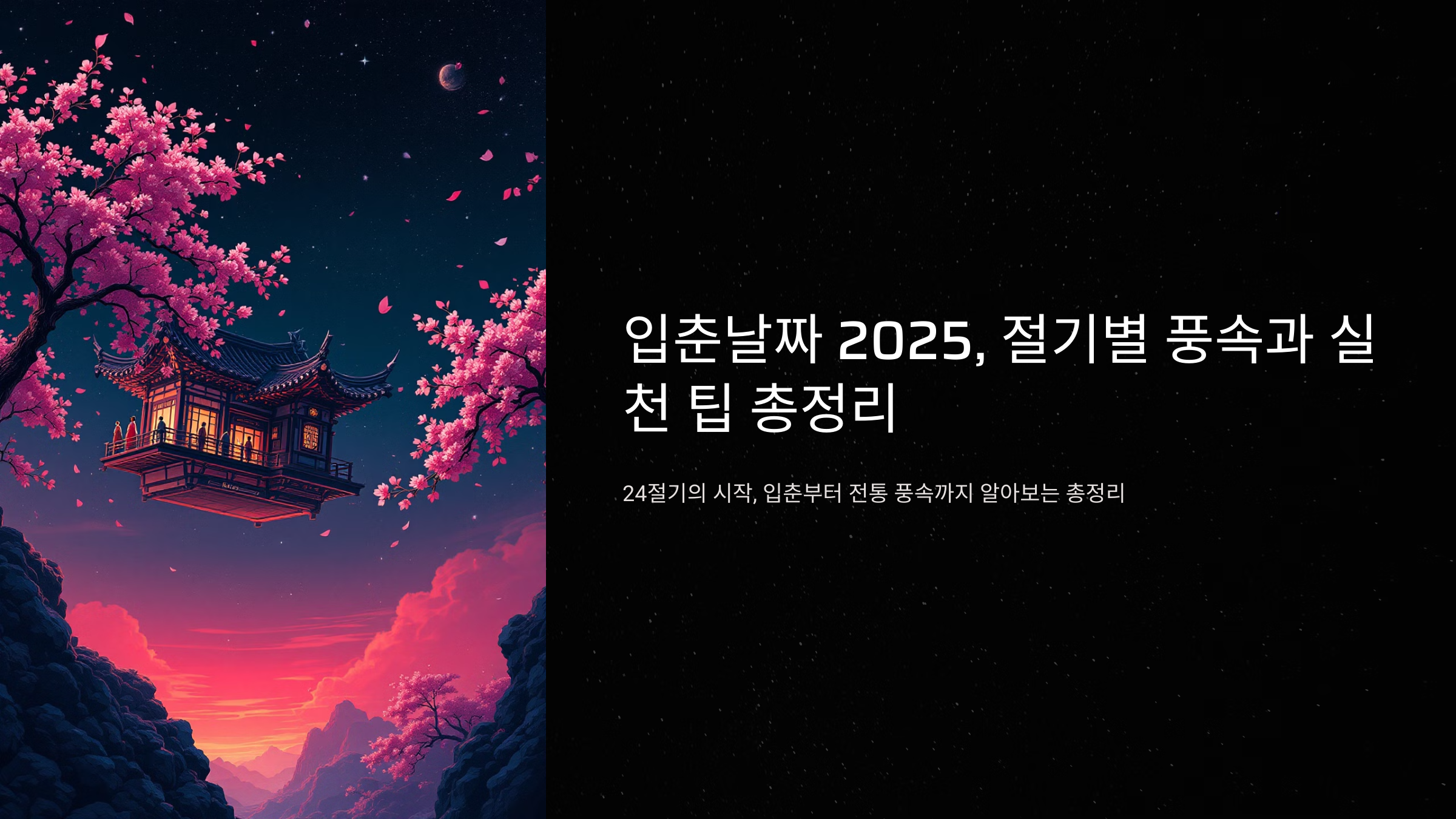 입춘날짜 2025, 절기별 풍속과 실천 팁 총정리