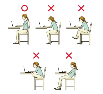 바른 앉는 자세의 포인트