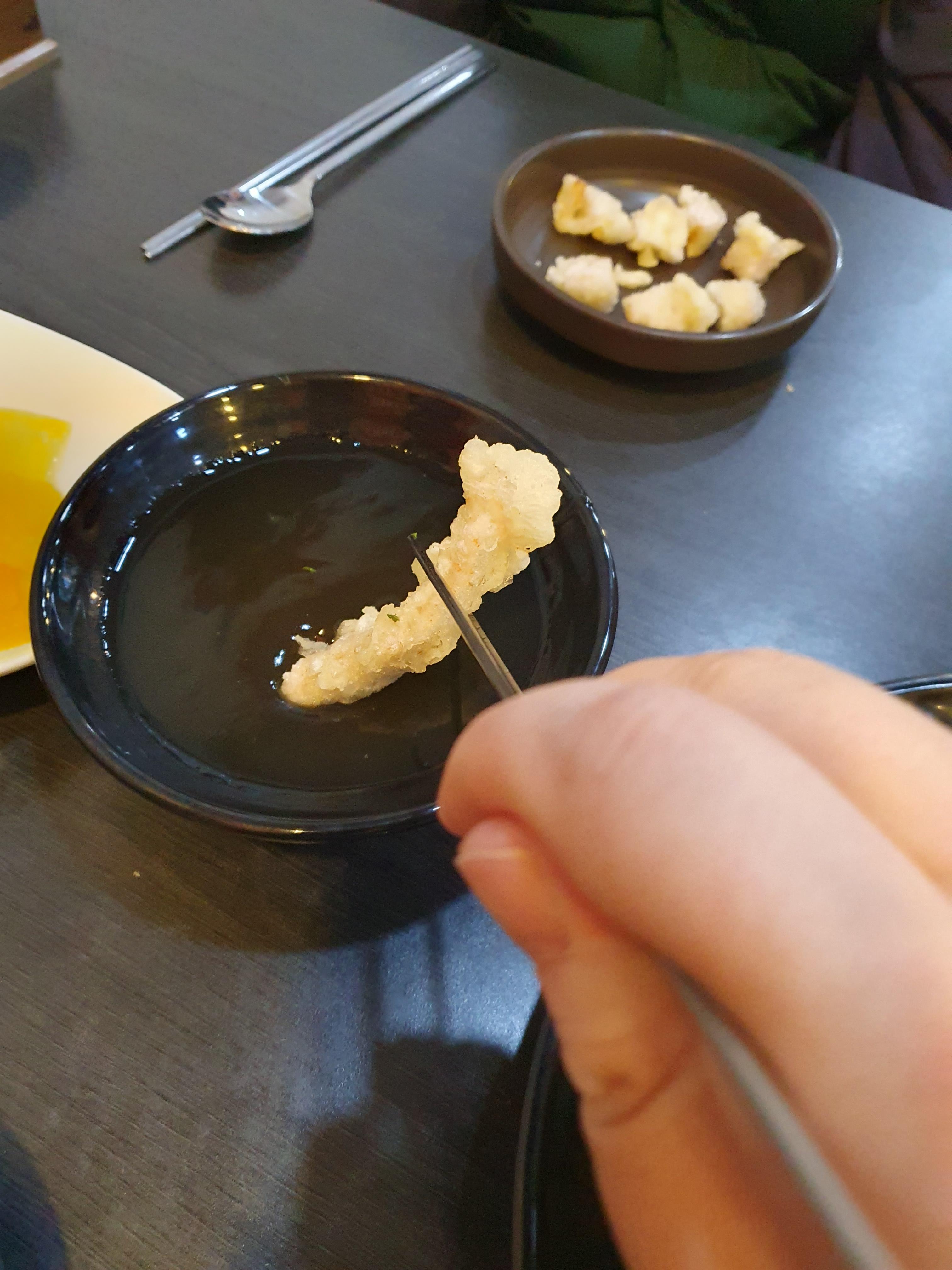 가수원동 백손짬뽕 탕수육은 찍먹으로~