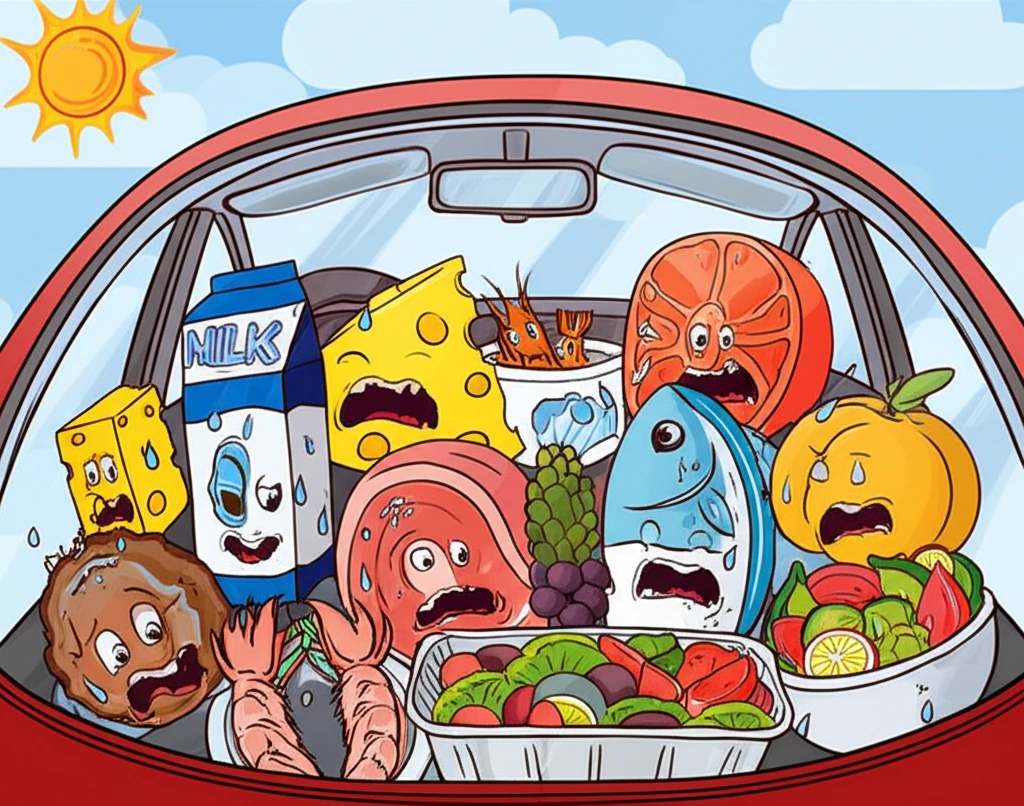 여름철 차량 내 음식 보관, 식중독 ..