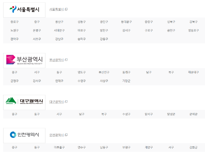 지자체 바로가기