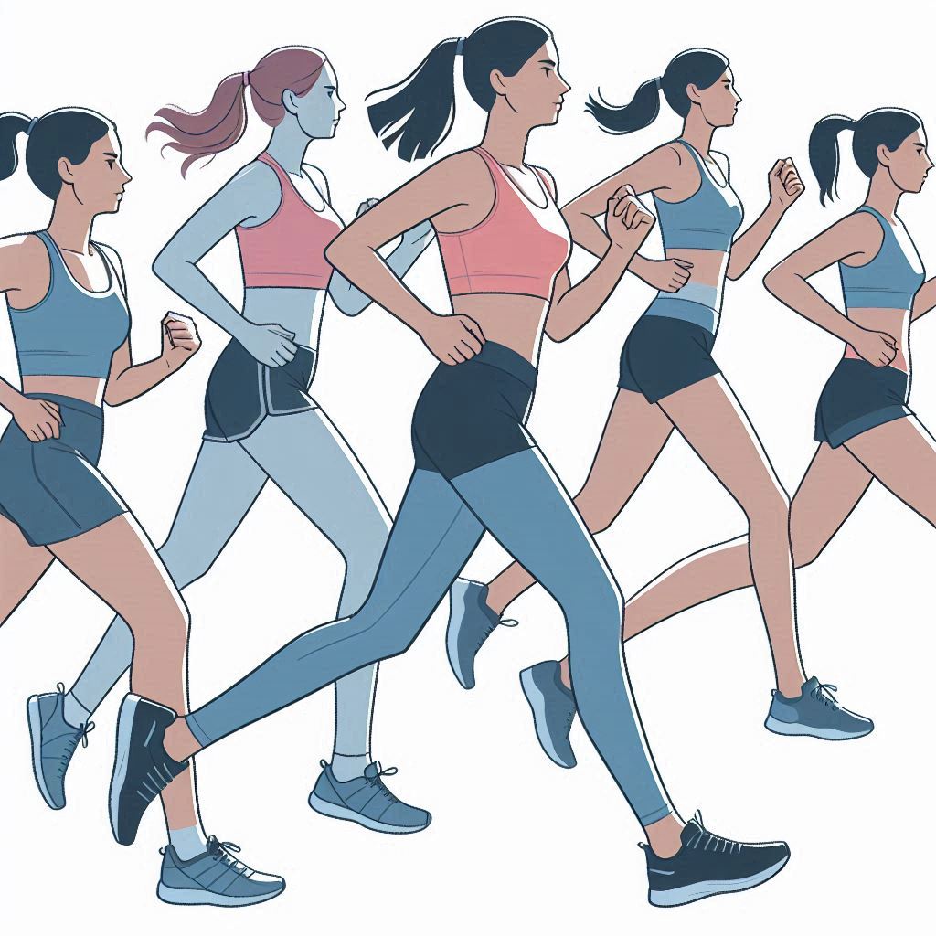 다양한 연령대의 러너들이 함께 달리는 모습1