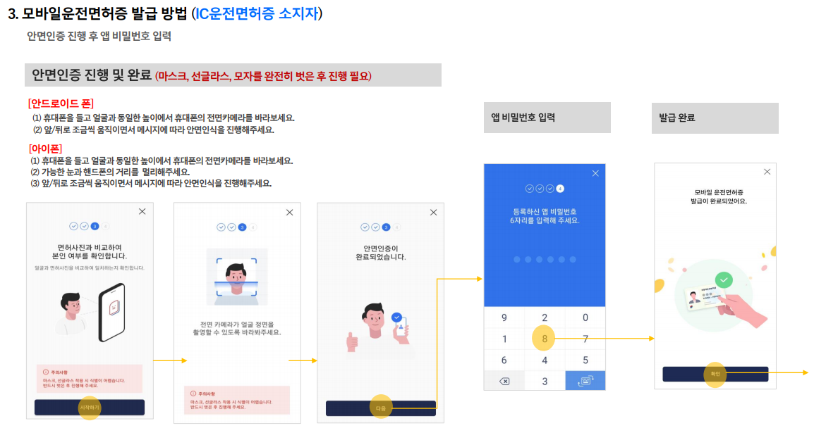 모바일 면허증 발급