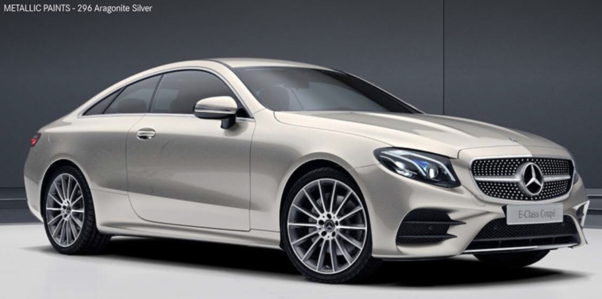 Aragonite Silver( 색상코드 : 296) 벤츠 e 클래스 쿠페 Aragonite Silver( 색상코드 : 296)