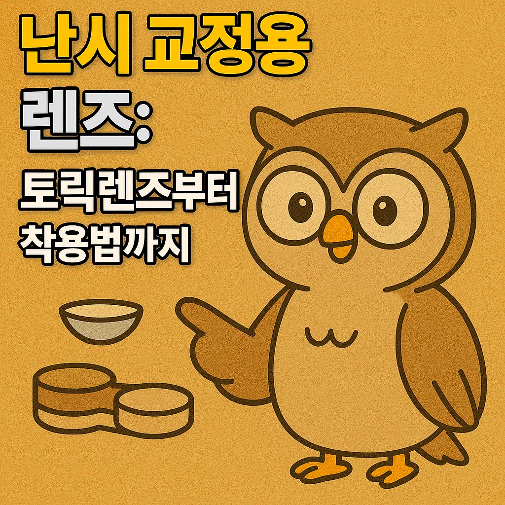 난시 교정용 렌즈 : 토릭렌즈부터 착용법까지