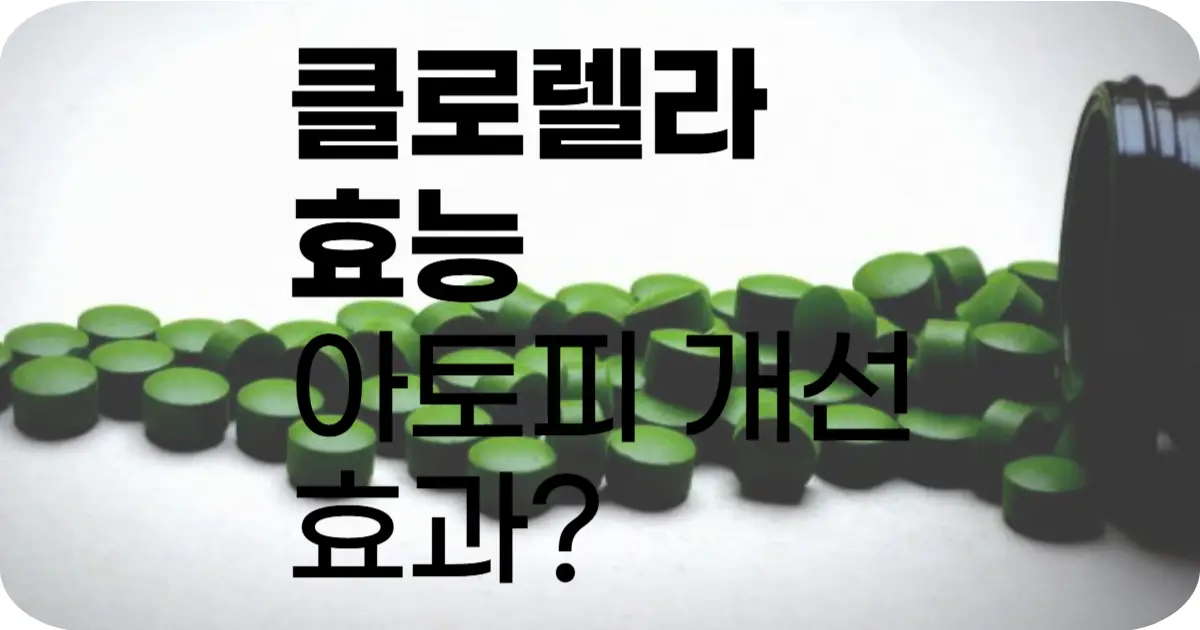 클로렐라 효능 총정리! 아토피 피부염 개선에 효과 있을까?