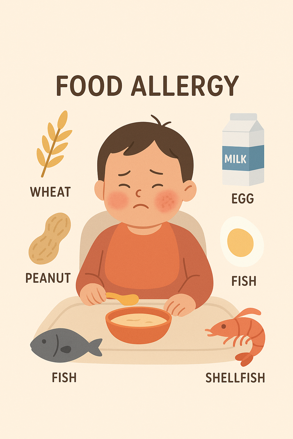 아기 이유식 알레르기 관련 사진
