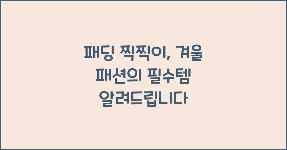 패딩 찍찍이