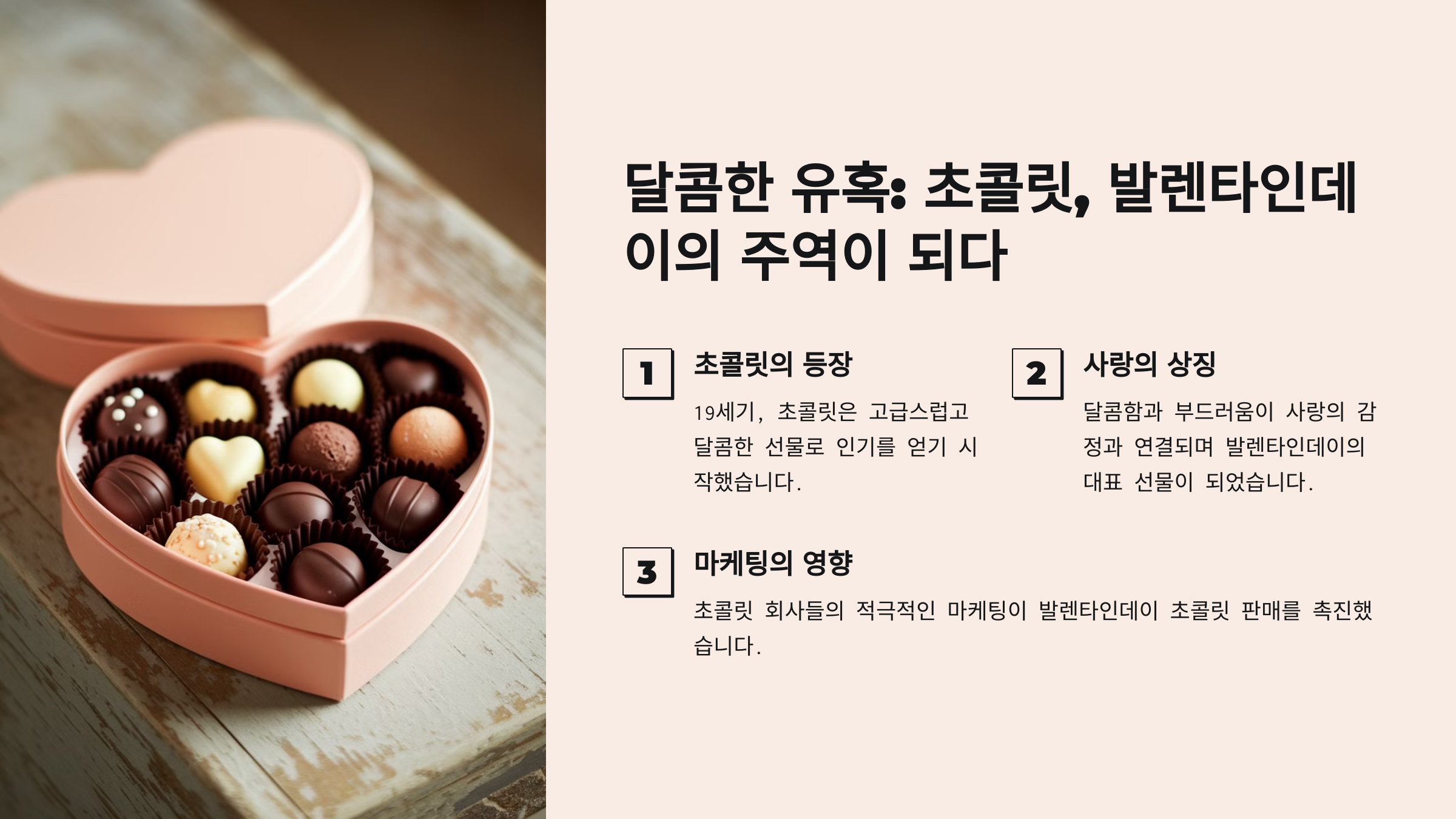 초콜릿을 주는 전통의 시작