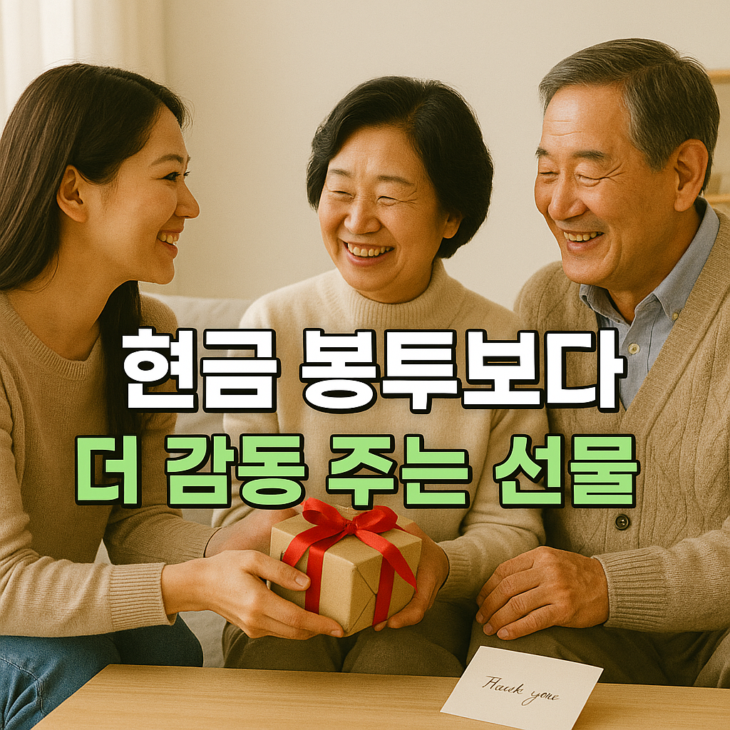 현금보다 더 감동적인 선물의 순간