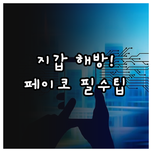 지갑 없는 생활의 시작 페이코 설치와..