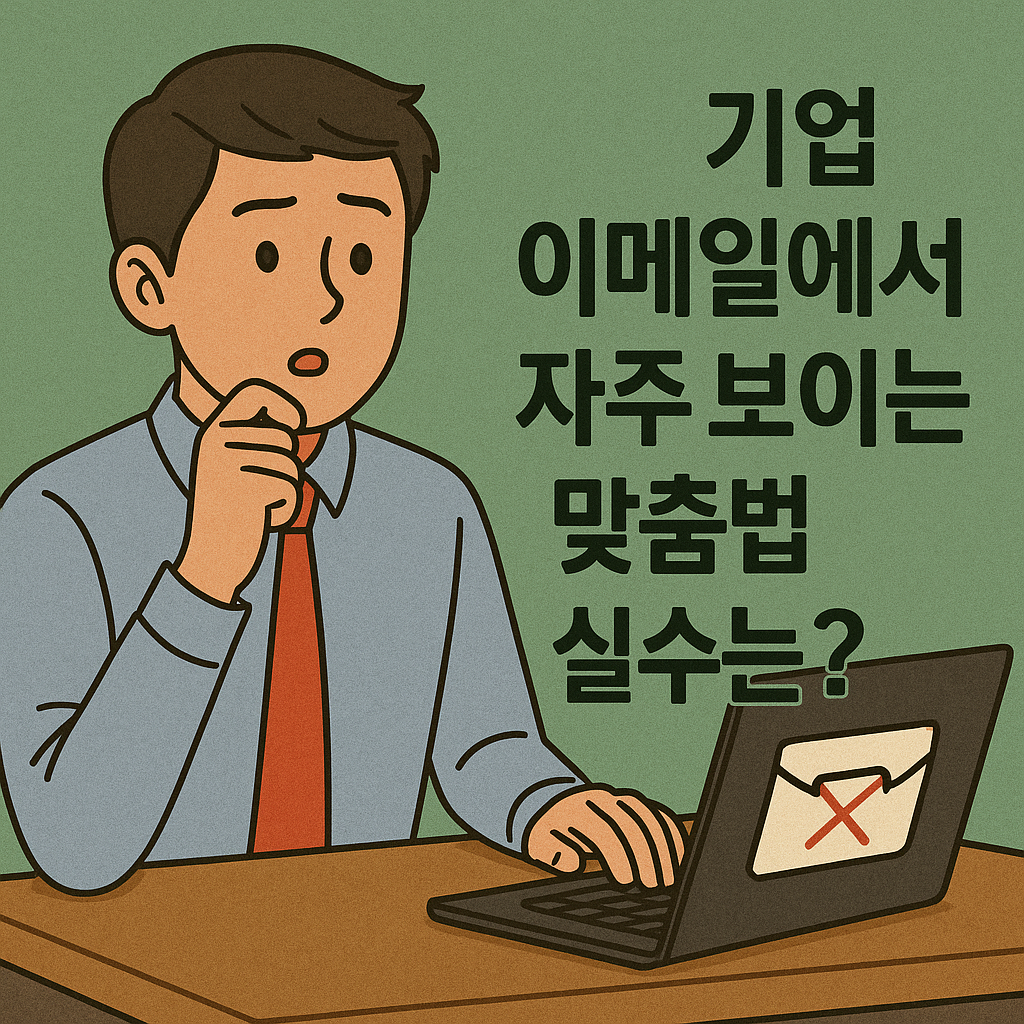 기업 이메일에서 자주보이는 맞춤법 실수는?