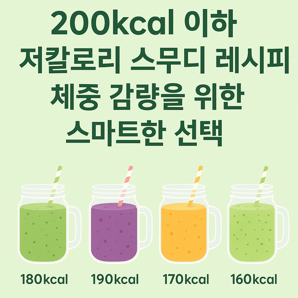 200kcal 이하 다이어트 스무디 레시피 BEST 5 관련 사진