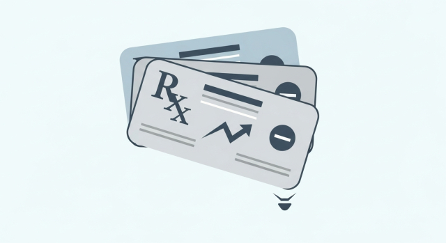 최근 1~2년간 도수 변화를 기록한 안경 처방전 느낌의 그래픽