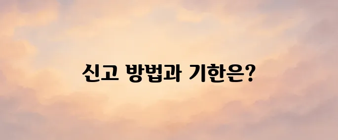 상속세 신고 방법과 신고 기한│미신고 시 불이익까지 알아보기
