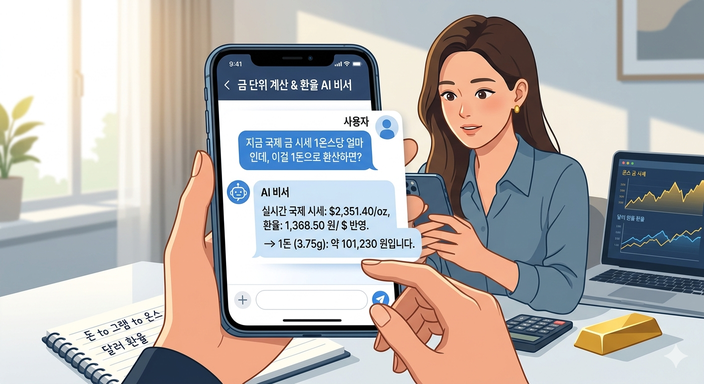 금 단위 계산,이제 AI에게1초 만에 물어 보세요