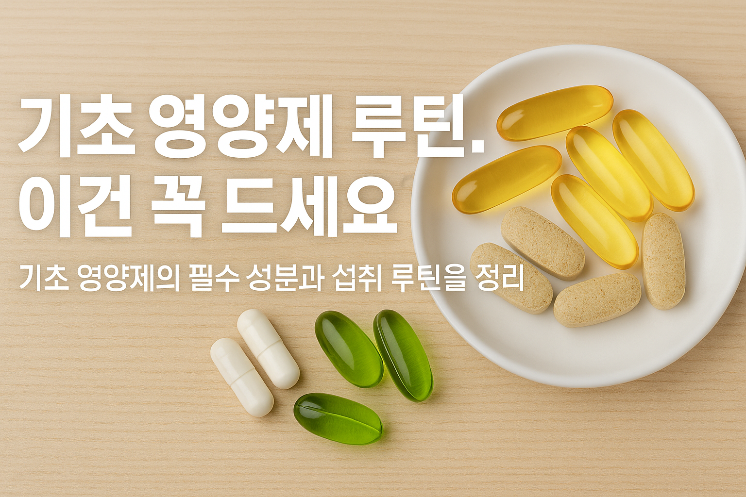 기초 영양제 루틴 사진