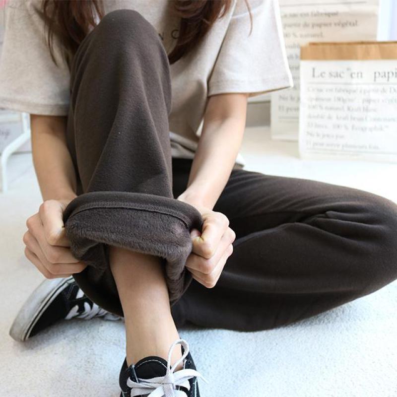 레이츄 융털 밍크 안감 퍼 기모 부츠컷 밴딩팬츠 바지