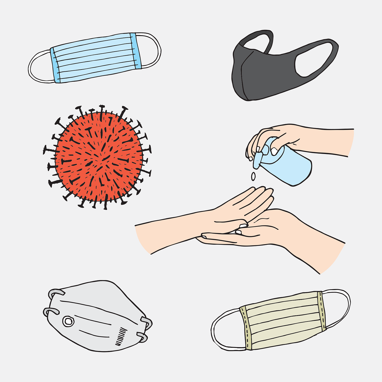 마스크-손소독-주의사항