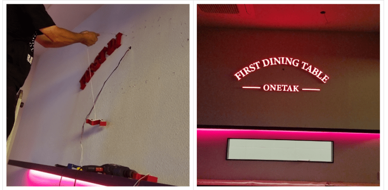 에폭시 간판 조립 및 완성