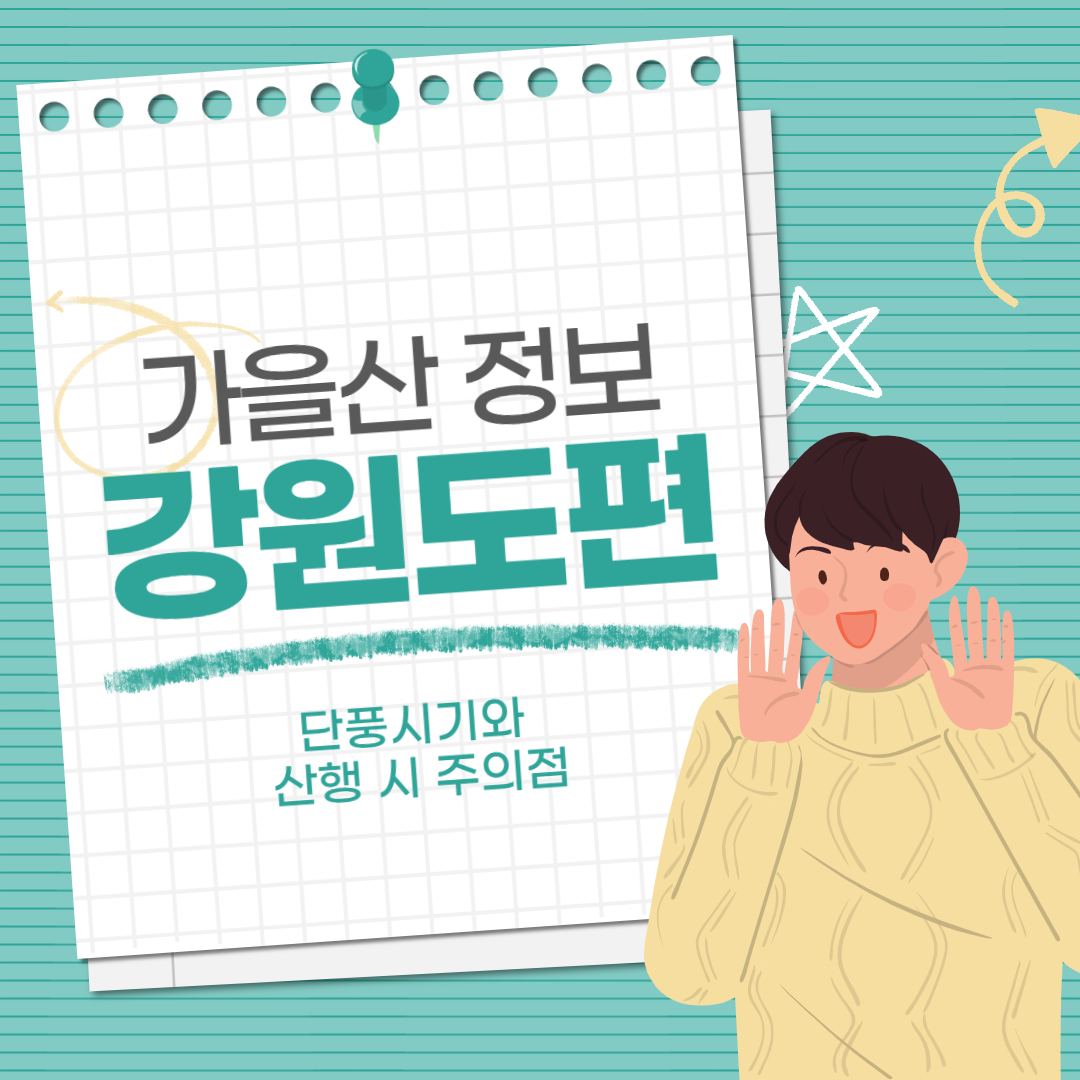 강원도 산 5군데 단풍시기와 산행 주의점