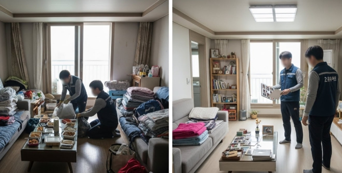 서천 고독사청소중