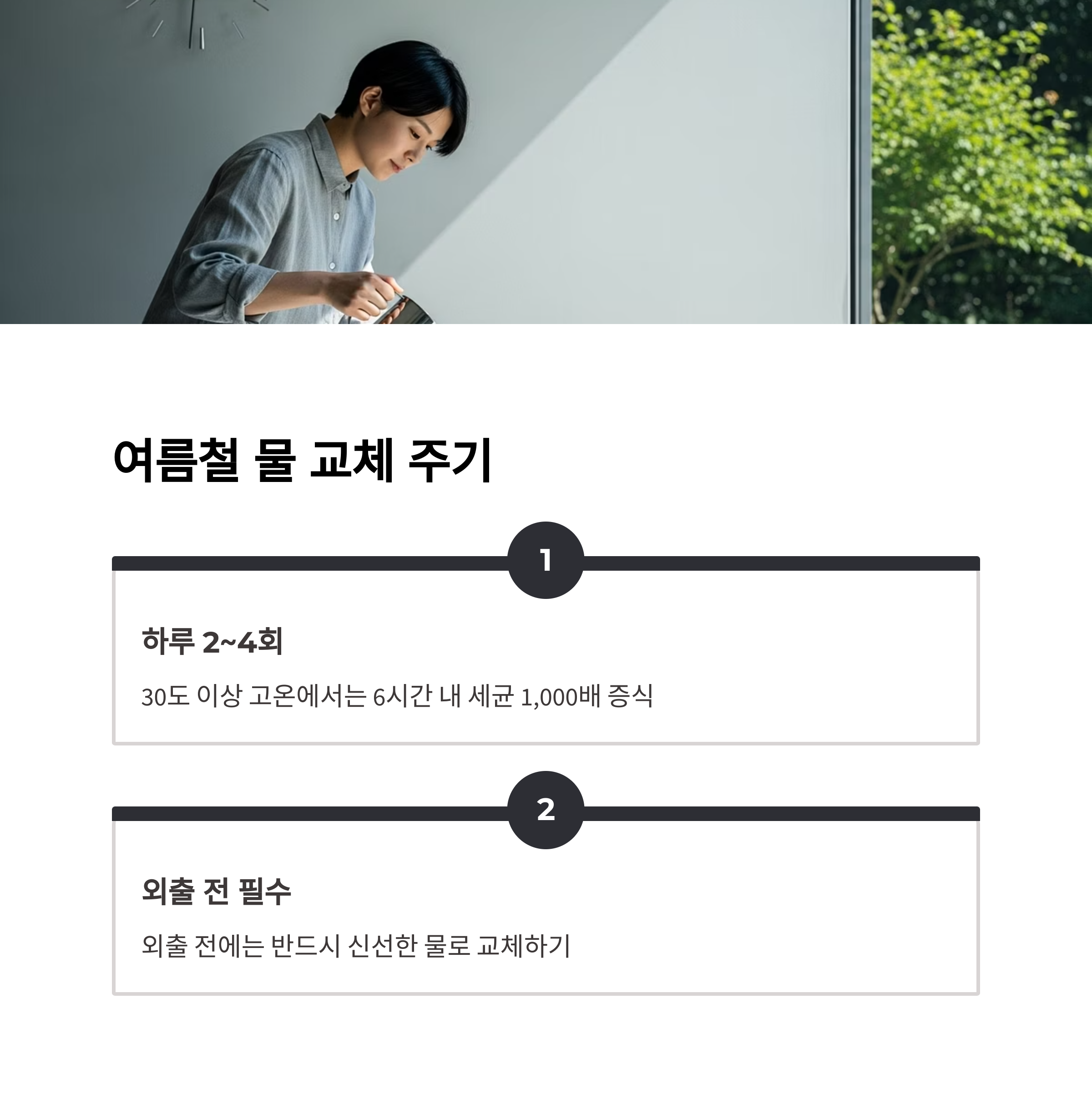 여름철 물 교체 주기