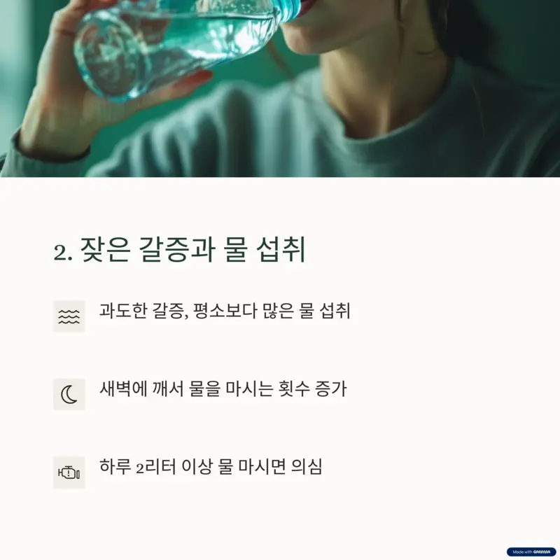 생수를 마시는 여성 클로즈업