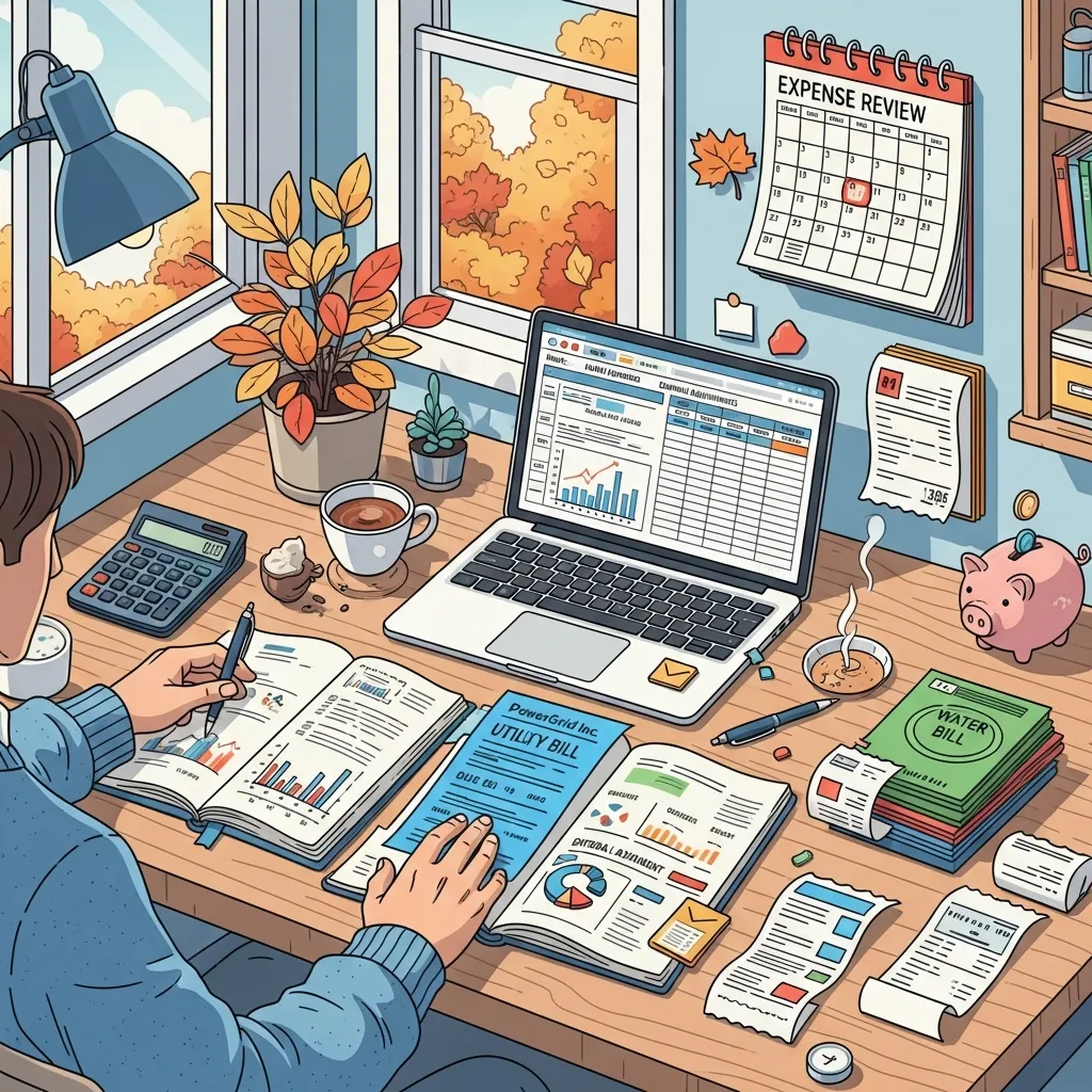 계절별 지출 점검 장면