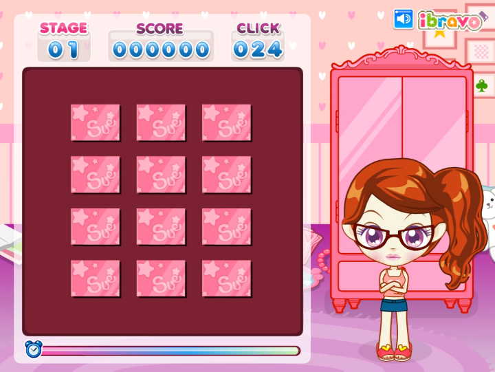 슈의-패션-스타일-기억력-테스트-플래시게임-시작-화면