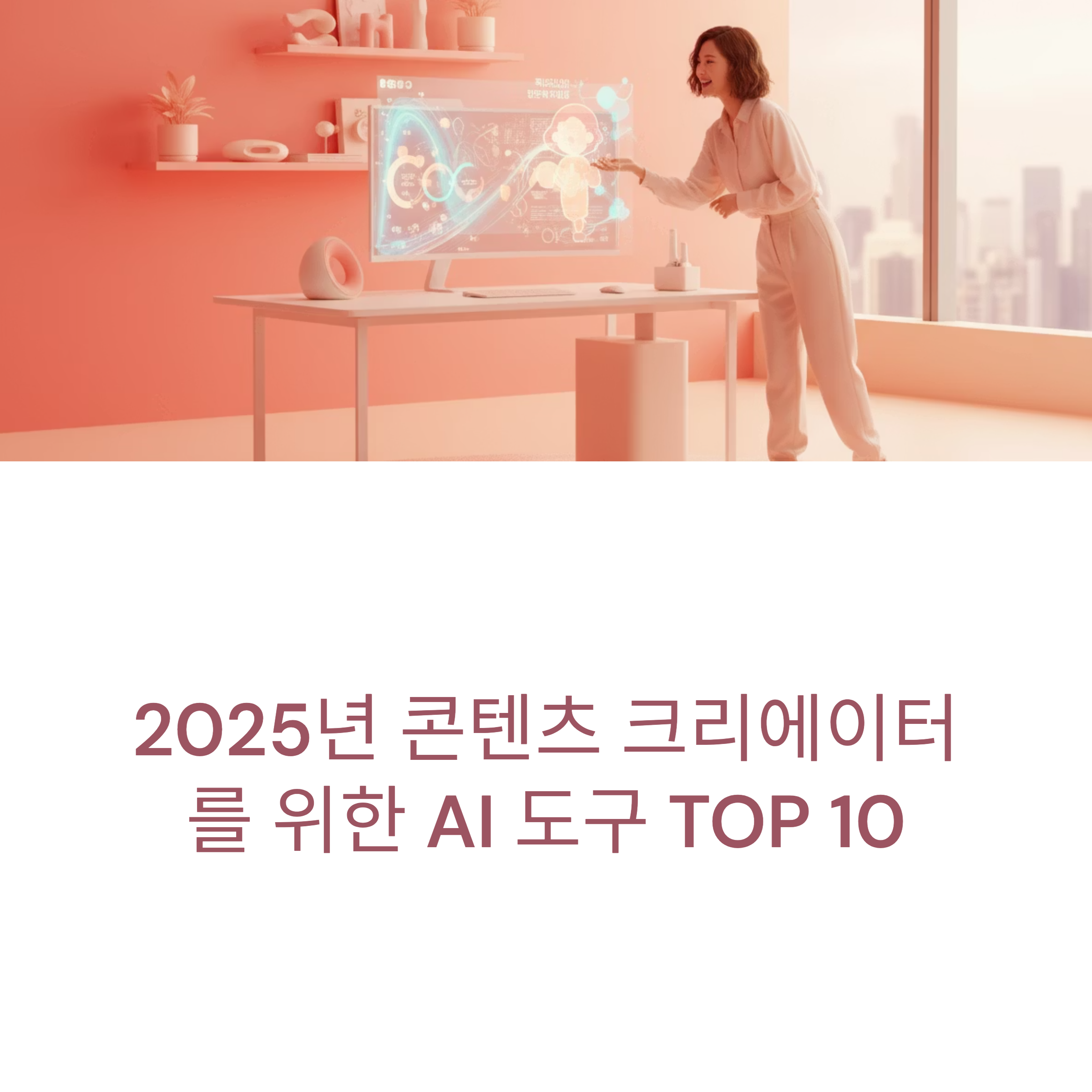 2025년, 유튜브·블로그·SNS 크리에이터라면 주목! AI 도구 TOP10으로 콘텐츠 퀄리티와 생산성 모두 잡는 최신 트렌드를 확인해보세요.