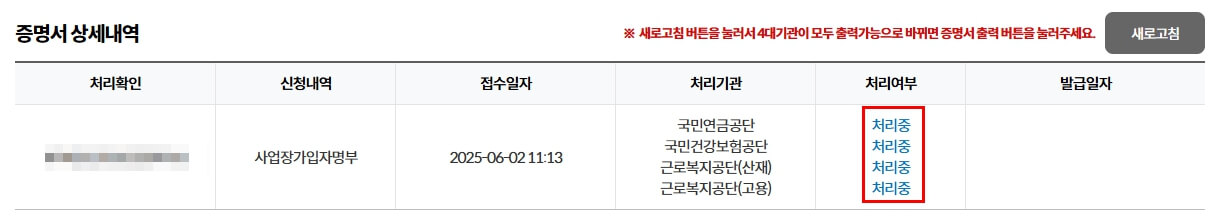 4대 사회보험 가입자명부 발급방법