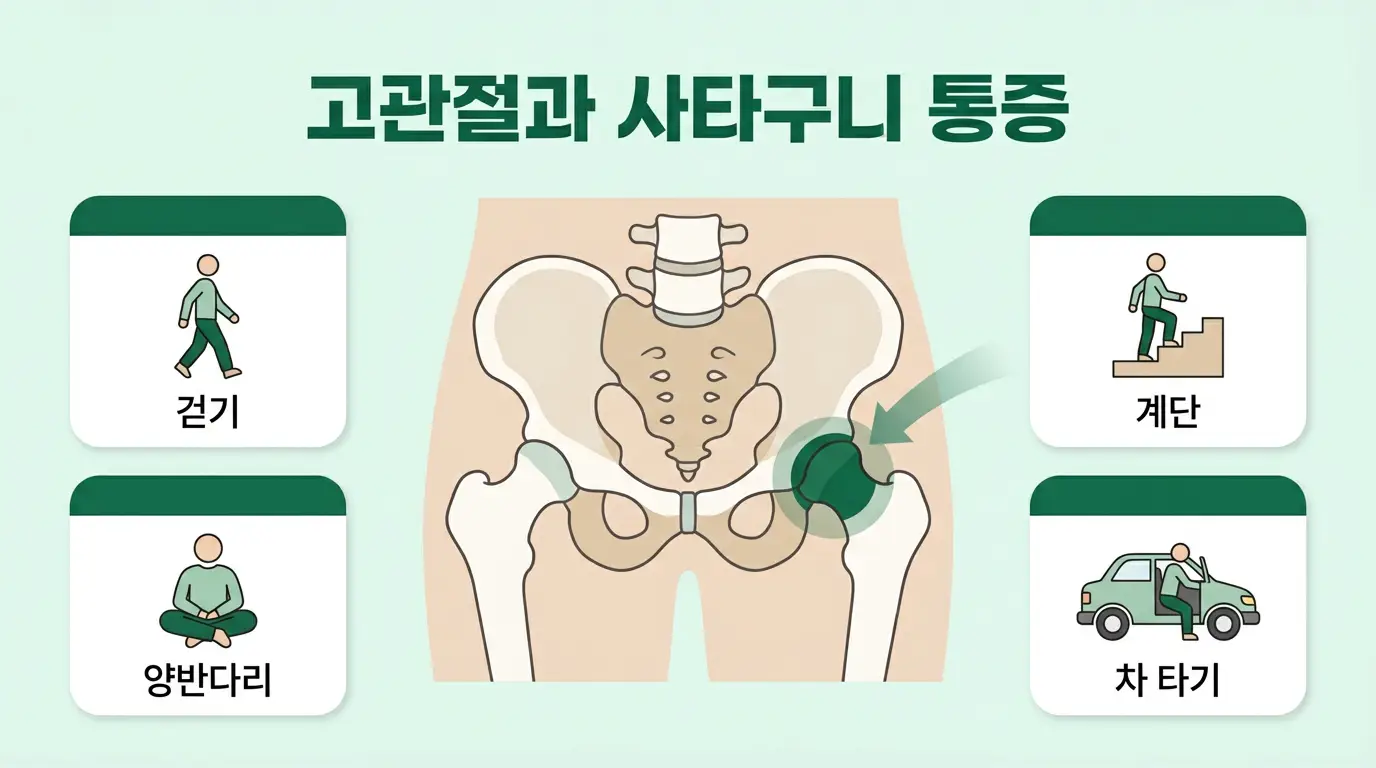고관절과 사타구니 통증 연결