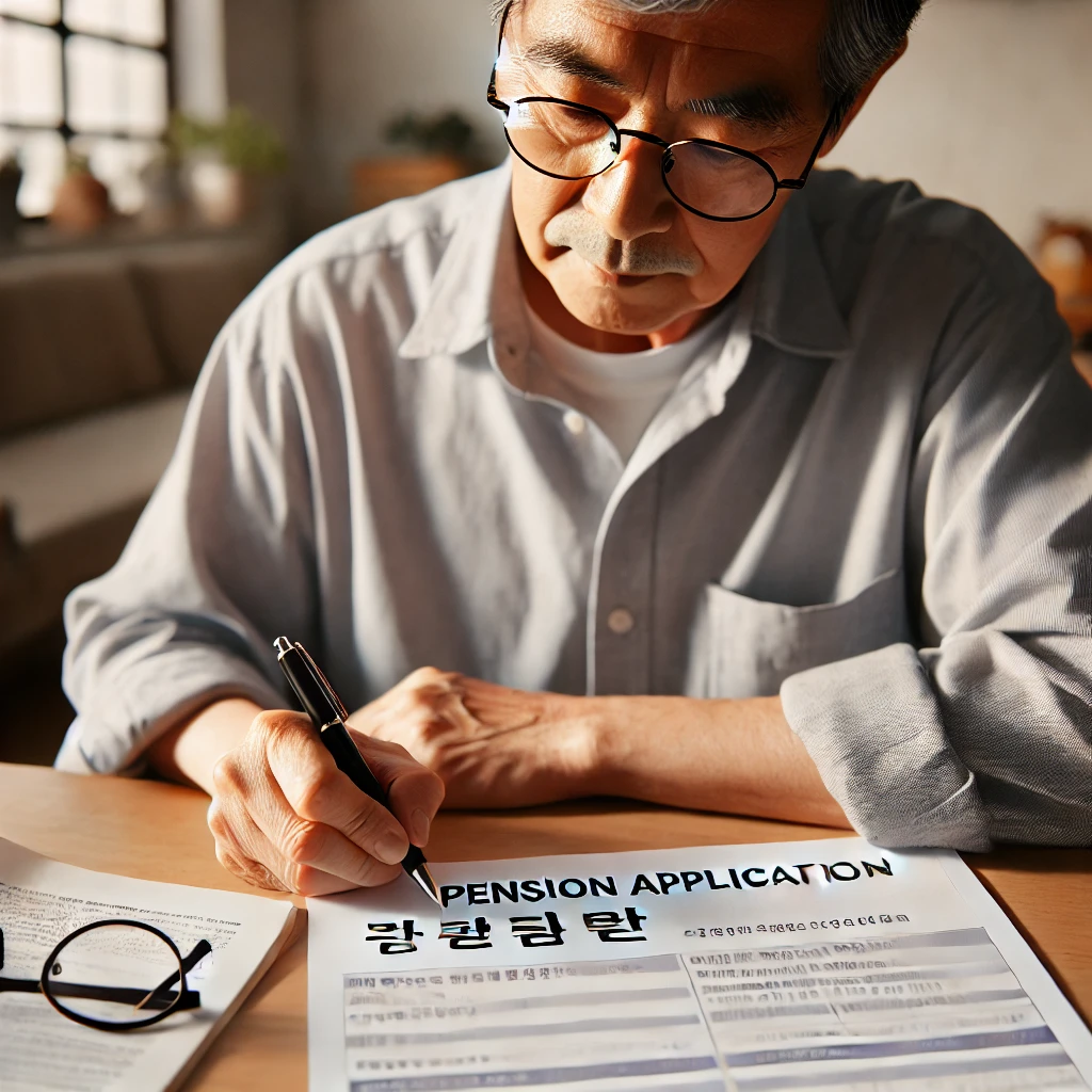 기초연금 신청서 작성 이미지