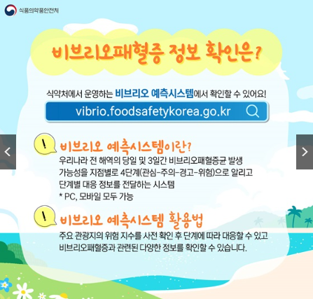 비브리오패혈증 정보확인 방법 카드뉴스