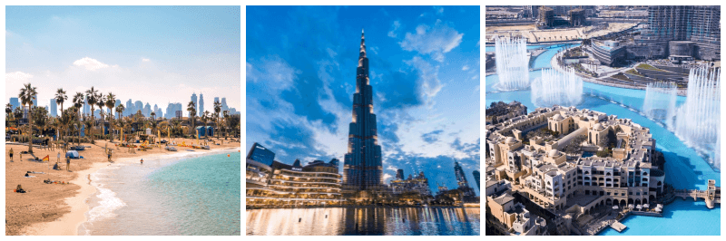 주메이라 해변, 부르즈 할리파, 두바이 몰 사진