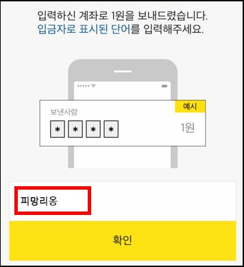 입금자명 입력