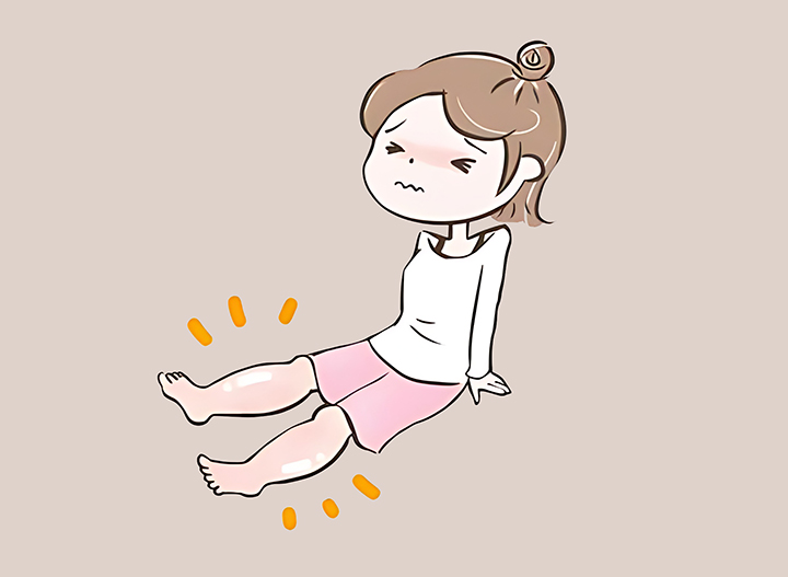 다리에-부종이-발생한-여성