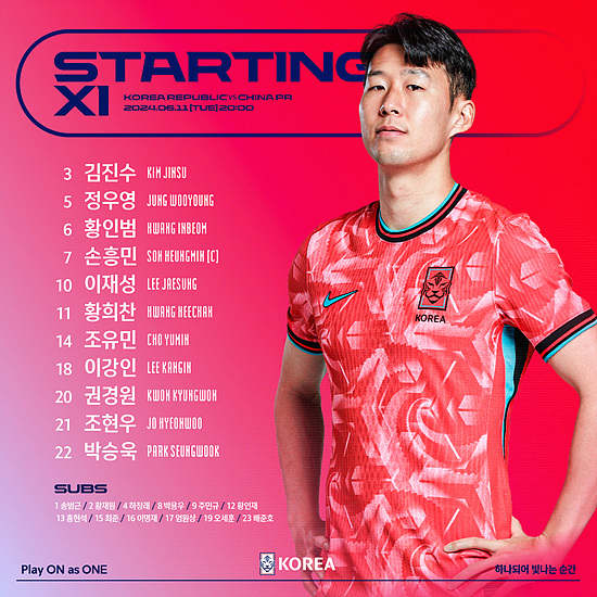 대한민국 축구대표팀 , 사진출처 KFA