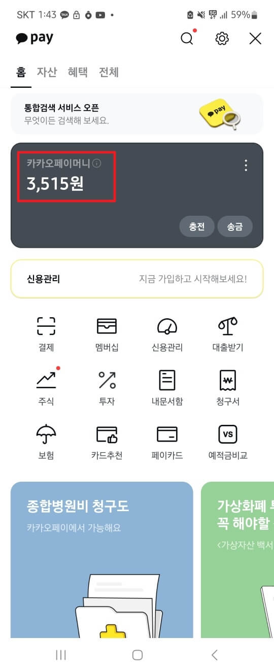 카카오페이 송금취소