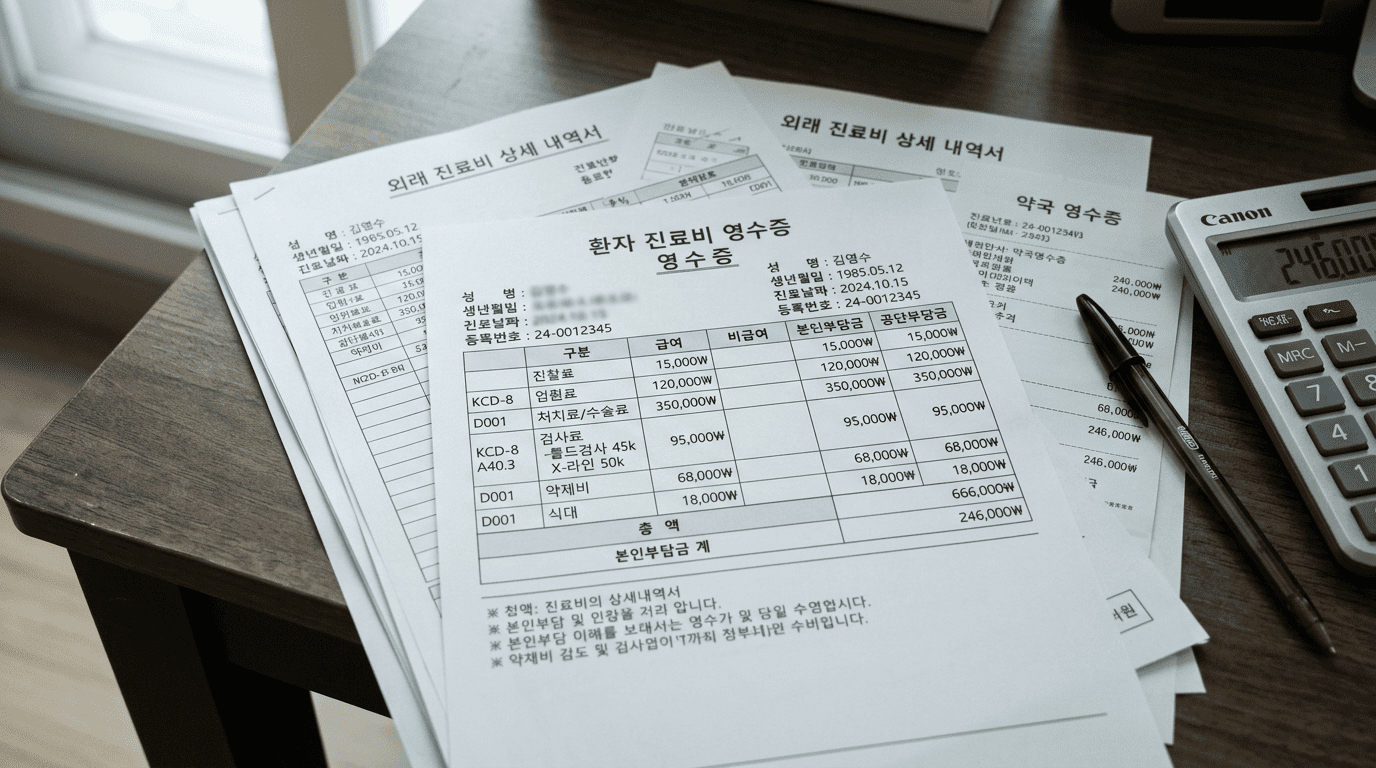 진료비 영수증 예시
