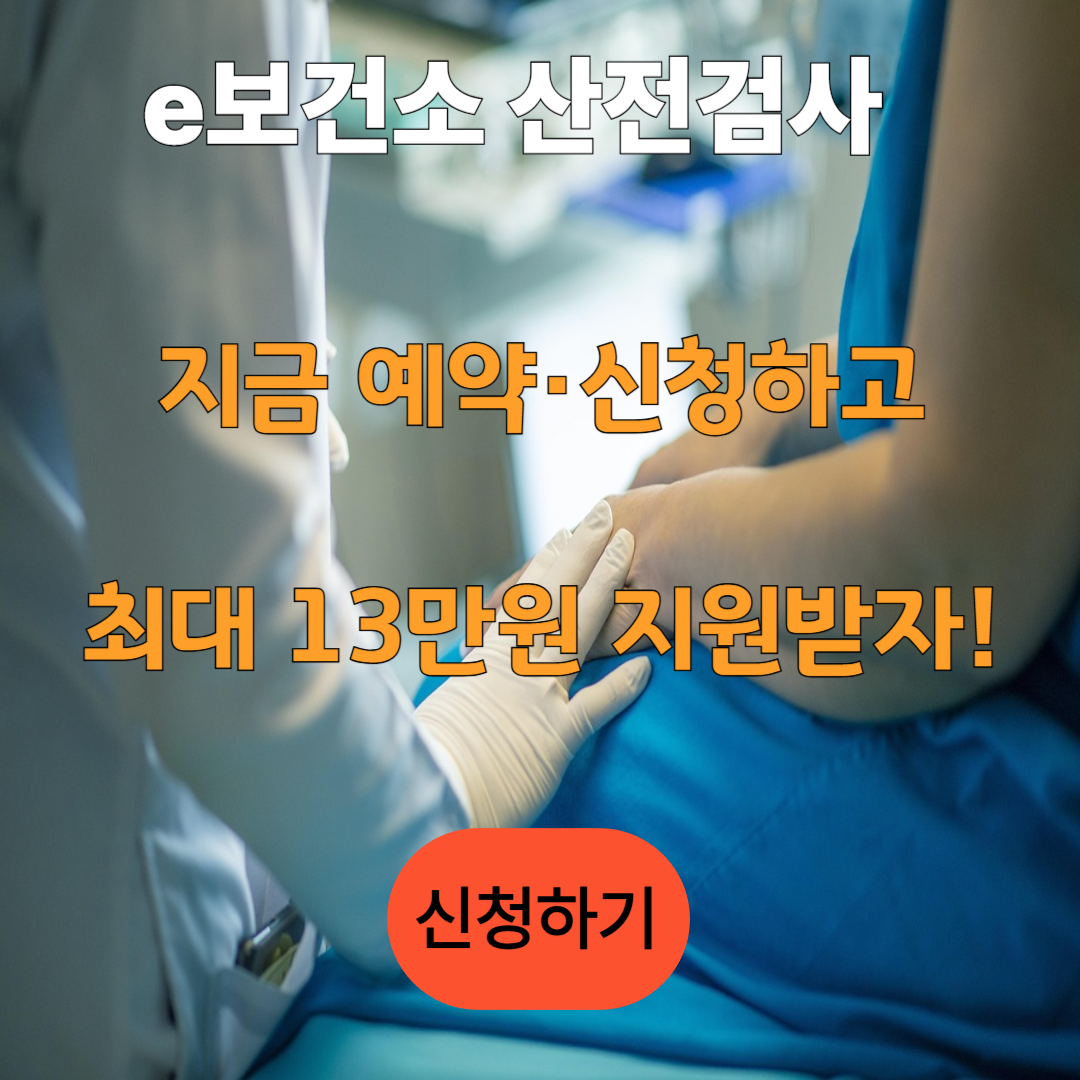 e보건소 산전검사 예약&middot;신청 사이트 바로가기