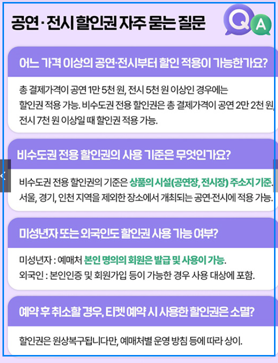 공연&middot;전시 할인권 2차 신청 방법 및 사용처