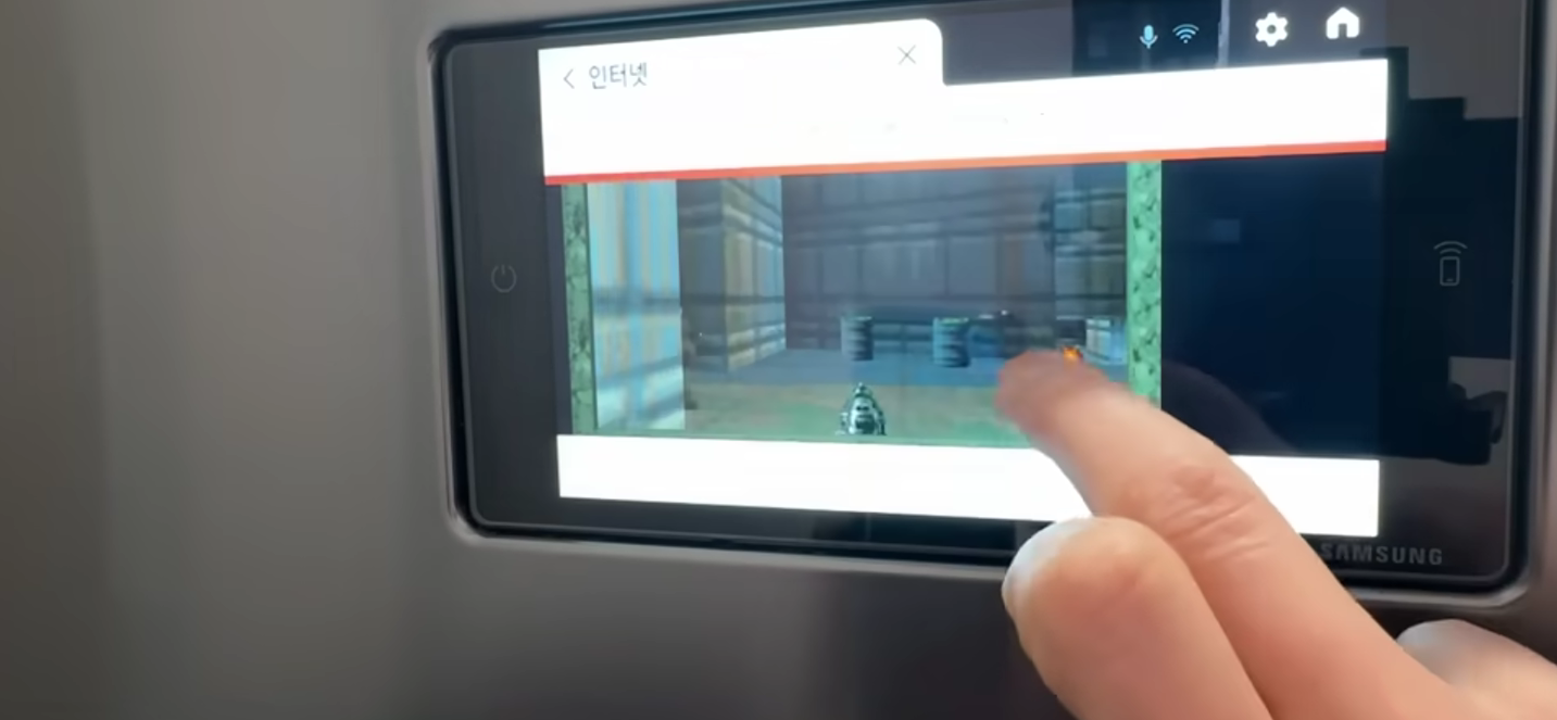 삼성전자 BESPOKE AI 콤보 세탁기 디스플레이 유튜브 보기 화면이동