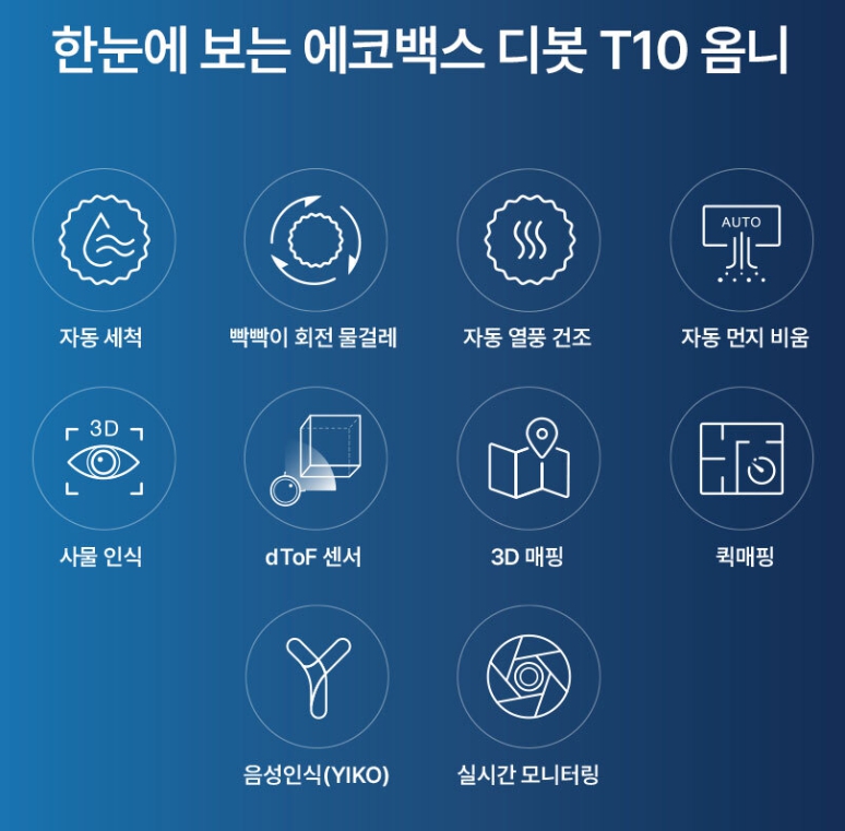 물걸레 로봇 청소기 추천 인기제품 NO.2 에코백스 디봇T10