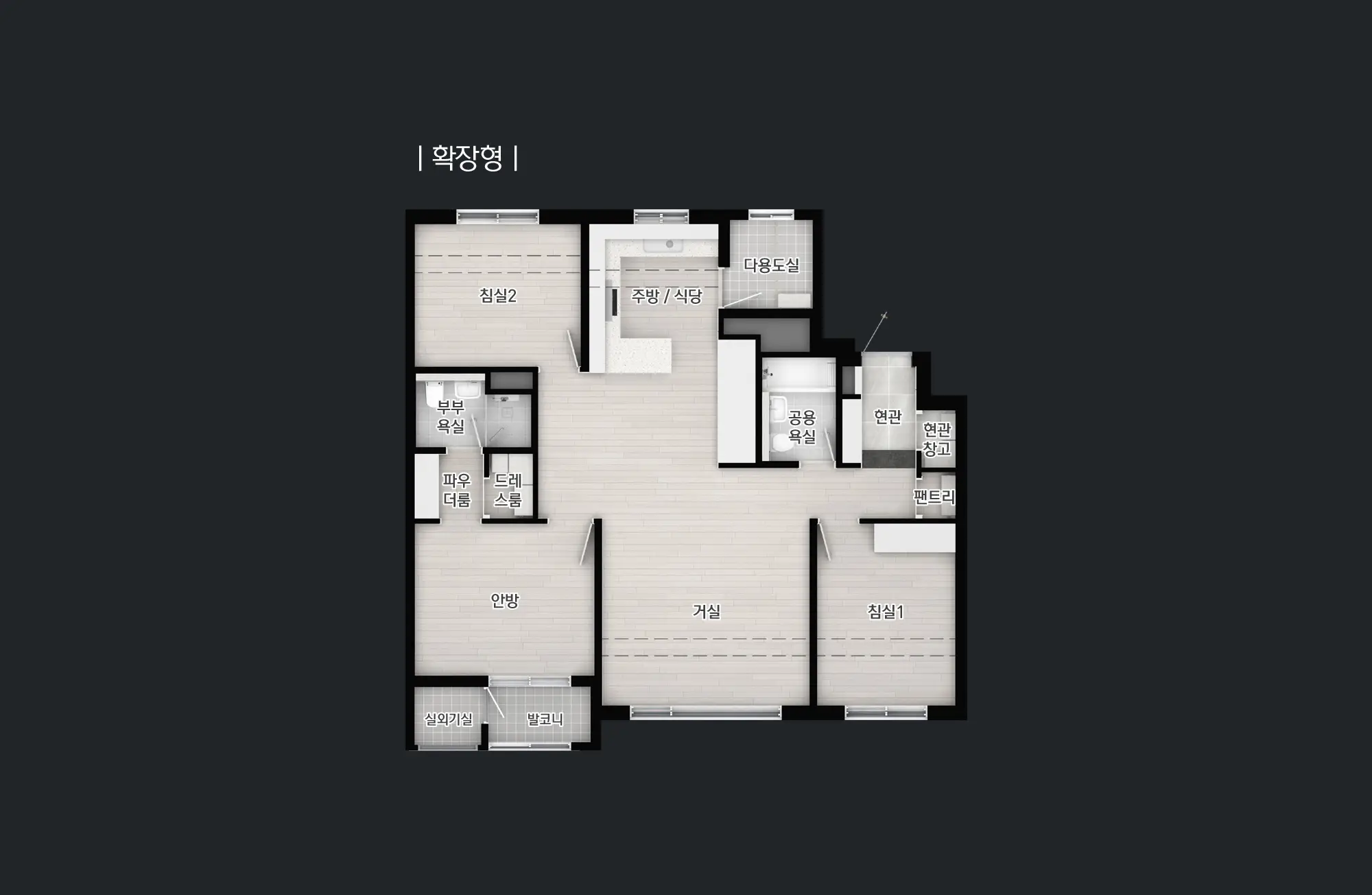 이문 아이파크자이 84D형 평면도