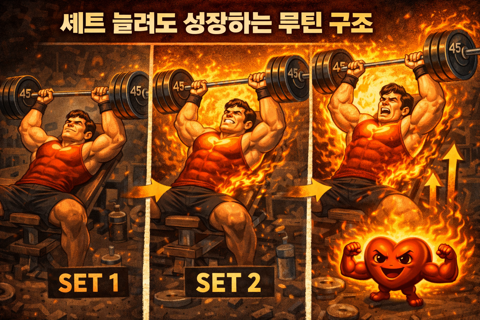 적용 방법:
세트 늘려도 성장하는 루틴 구조