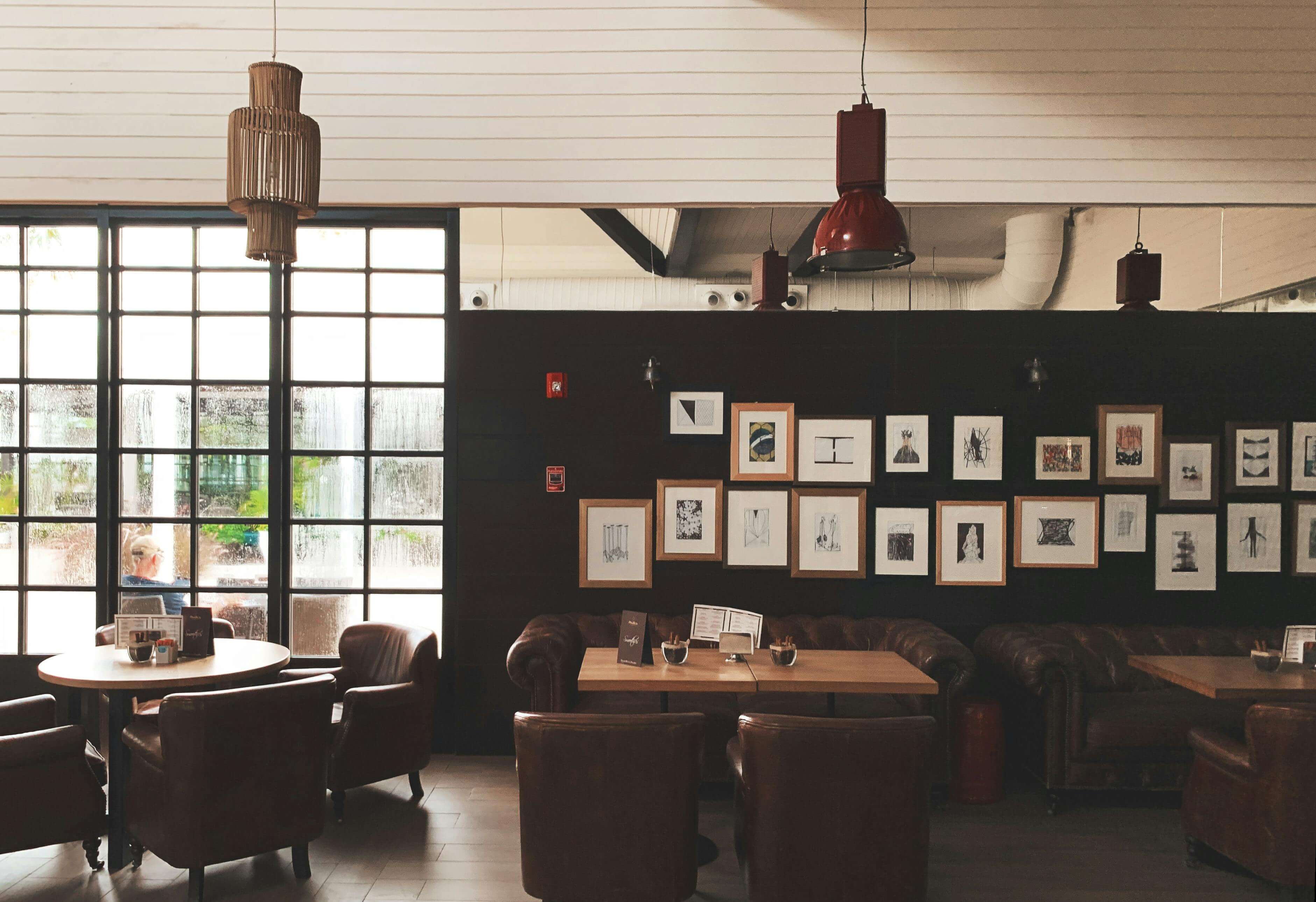 “A mixed collage of different small business industries, such as cafés